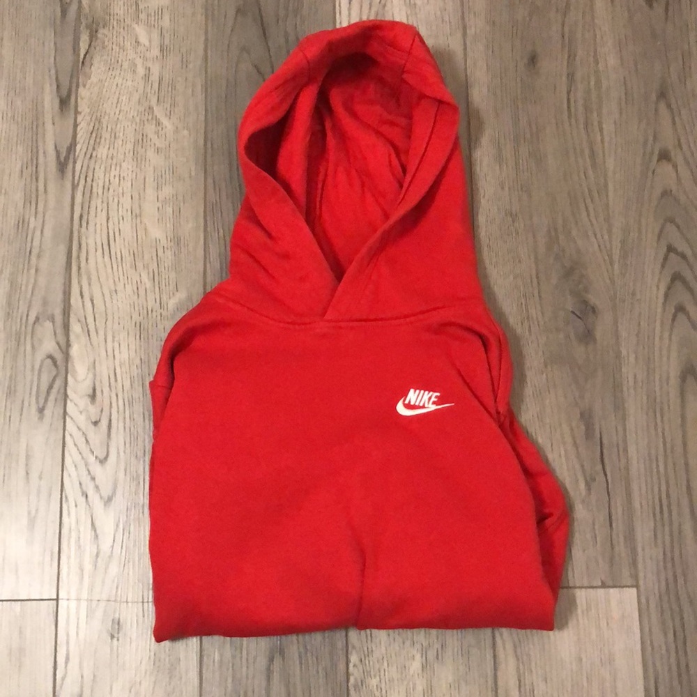 Red Nike hoodie
